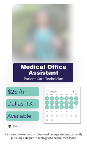 Temp medical staff available Dallas