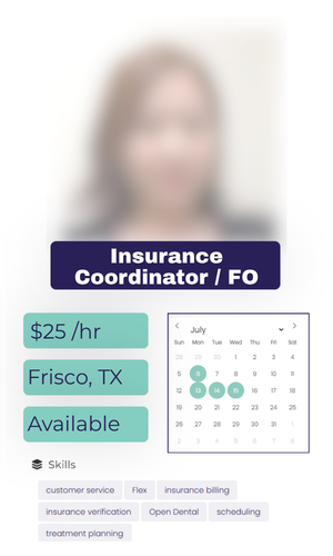 temp front desk and insurance staff available in Frisco for $25 an hour